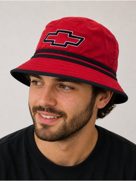 chevrolet Other - Vintage Chevrolet "Bowtie" Bucket Hat - Embroidered Tony Stewart Red - Rare